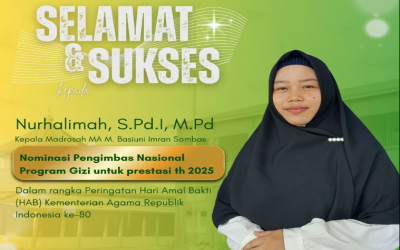 MA Muhammad Basiuni Imran Sambas yang berhasil meraih Madrasah Tercepat BAP EMIS Semester Ganjil Tahun Pelajaran 2025/2026 Tingkat MA.