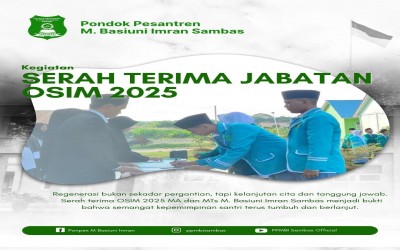 Serah Terima jabatan OSIM M. Basiuni Imran Sambas